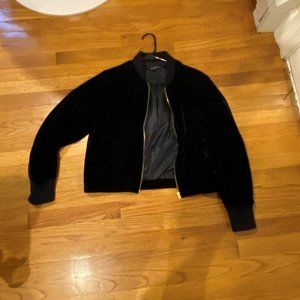 J. Crew bomber navy velor jacket